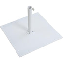 Meridian Fiji White Fabric / Matte White Aluminum Patio Umbrella with Base Sets IMAGE 10