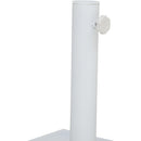 Meridian Fiji White Fabric / Matte White Aluminum Patio Umbrella with Base Sets IMAGE 12