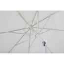 Meridian Fiji White Fabric / Matte White Aluminum Patio Umbrella with Base Sets IMAGE 17