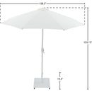 Meridian Fiji White Fabric / Matte White Aluminum Patio Umbrella with Base Sets IMAGE 19