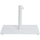 Meridian Fiji White Fabric / Matte White Aluminum Patio Umbrella with Base Sets IMAGE 9