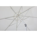 Meridian Fiji White Fabric / Matte Black Aluminum Patio Umbrella with Base Sets IMAGE 14