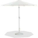 Meridian Fiji White Fabric / Matte White Aluminum Patio Umbrella with Base Sets IMAGE 1