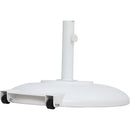 Meridian Fiji White Fabric / Matte White Aluminum Patio Umbrella with Base Sets IMAGE 7