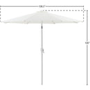 Meridian Fiji White Fabric Patio Umbrellas IMAGE 10