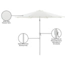 Meridian Fiji White Fabric Patio Umbrellas IMAGE 11