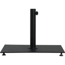 Meridian Fiji Beige Fabric / Matte Black Aluminum Patio Umbrella with Base Sets IMAGE 6