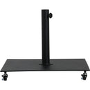 Meridian Fiji Beige Fabric / Matte Black Aluminum Patio Umbrella with Base Sets IMAGE 8