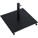 Meridian Fiji Beige Fabric / Matte Black Aluminum Patio Umbrella with Base Sets IMAGE 9