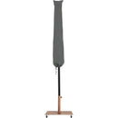 Meridian Fiji Beige Fabric / Teak Aluminum Patio Umbrella with Base Sets IMAGE 14