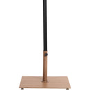 Meridian Fiji Beige Fabric / Teak Aluminum Patio Umbrella with Base Sets IMAGE 4