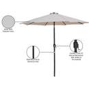 Meridian Fiji Beige Fabric Patio Umbrellas IMAGE 11