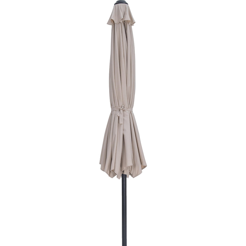 Meridian Fiji Beige Fabric Patio Umbrellas IMAGE 3
