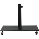 Meridian Fiji Black Fabric / Matte Black Aluminum Patio Umbrella with Base Sets IMAGE 8