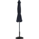 Meridian Fiji Black Fabric / Matte Black Aluminum Patio Umbrella with Base Sets IMAGE 11
