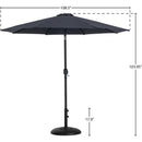Meridian Fiji Black Fabric / Matte Black Aluminum Patio Umbrella with Base Sets IMAGE 16