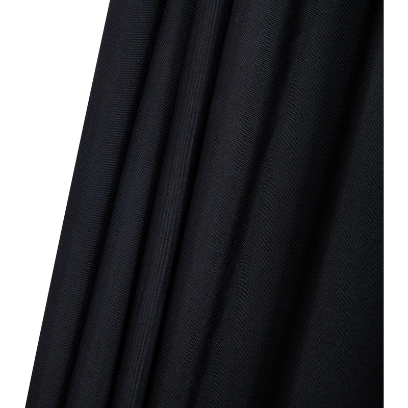 Meridian Fiji Black Fabric / Teak Aluminum Patio Umbrella with Base Sets IMAGE 15