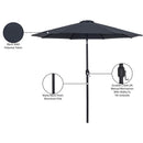 Meridian Fiji Black Fabric Patio Umbrellas IMAGE 11