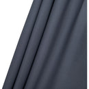 Meridian Fiji Grey Fabric / Matte Black Aluminum Patio Umbrella with Base Sets IMAGE 17