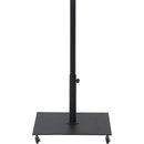 Meridian Fiji Grey Fabric / Matte Black Aluminum Patio Umbrella with Base Sets IMAGE 4