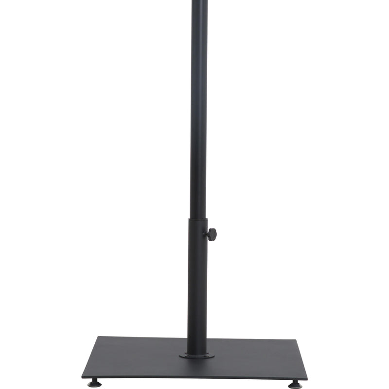 Meridian Fiji Grey Fabric / Matte Black Aluminum Patio Umbrella with Base Sets IMAGE 5