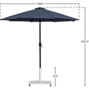 Meridian Fiji Grey Fabric / Matte White Aluminum Patio Umbrella with Base Sets IMAGE 18