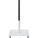 Meridian Fiji Grey Fabric / Matte White Aluminum Patio Umbrella with Base Sets IMAGE 4