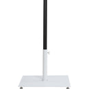 Meridian Fiji Grey Fabric / Matte White Aluminum Patio Umbrella with Base Sets IMAGE 5