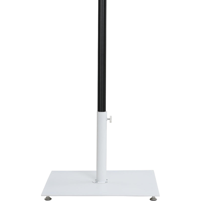 Meridian Fiji Grey Fabric / Matte White Aluminum Patio Umbrella with Base Sets IMAGE 5