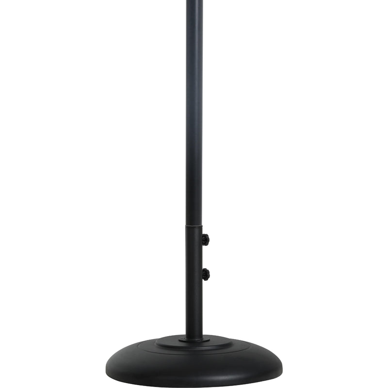 Meridian Fiji Grey Fabric / Matte Black Aluminum Patio Umbrella with Base Sets IMAGE 4