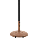 Meridian Fiji Grey Fabric / Teak Aluminum Patio Umbrella with Base Sets IMAGE 5