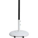 Meridian Fiji Grey Fabric / Matte White Aluminum Patio Umbrella with Base Sets IMAGE 5