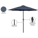 Meridian Fiji Grey Fabric Patio Umbrellas IMAGE 11