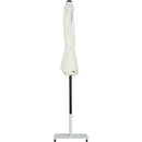 Meridian Fiji White Fabric / Matte White Aluminum Patio Umbrella with Base Sets IMAGE 13