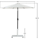 Meridian Fiji White Fabric / Matte White Aluminum Patio Umbrella with Base Sets IMAGE 18