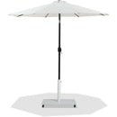 Meridian Fiji White Fabric / Matte White Aluminum Patio Umbrella with Base Sets IMAGE 1