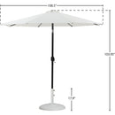 Meridian Fiji White Fabric / Matte White Aluminum Patio Umbrella with Base Sets IMAGE 16