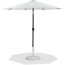 Meridian Fiji White Fabric / Matte White Aluminum Patio Umbrella with Base Sets IMAGE 1