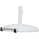 Meridian Fiji White Fabric / Matte White Aluminum Patio Umbrella with Base Sets IMAGE 7