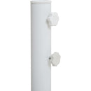 Meridian Fiji White Fabric / Matte White Aluminum Patio Umbrella with Base Sets IMAGE 9