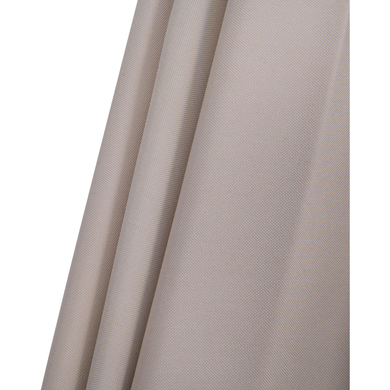 Meridian Amalfi Beige Fabric With Cream Piping / Teak Aluminum Patio Umbrella with Base Sets IMAGE 17
