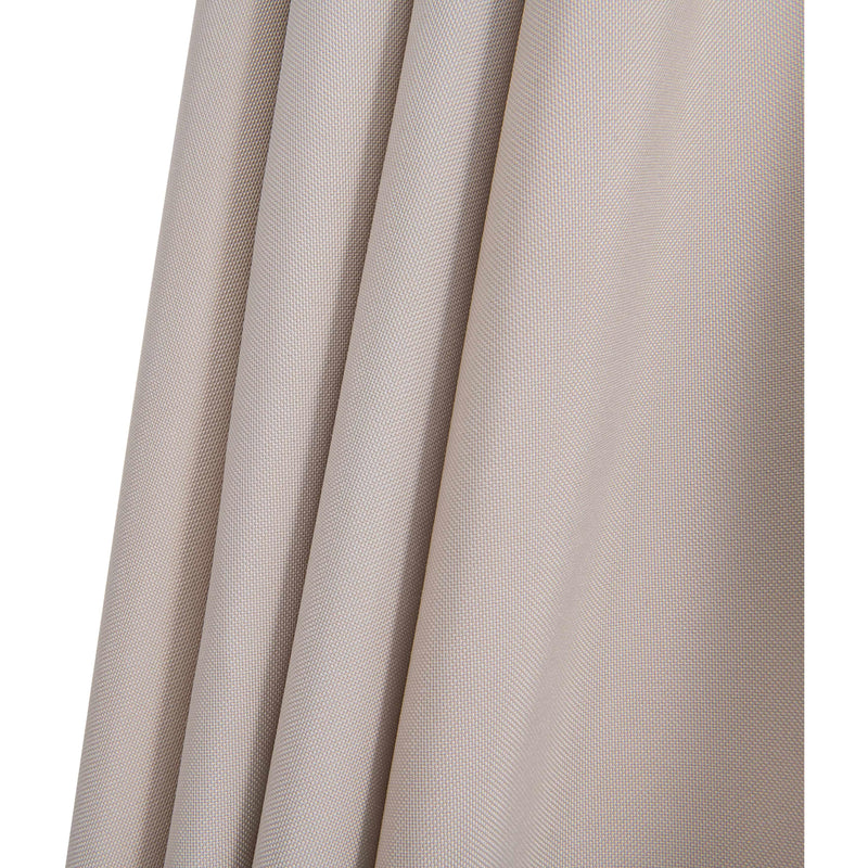 Meridian Amalfi Beige Fabric With Cream Piping / Teak Aluminum Patio Umbrella with Base Sets IMAGE 15