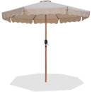 Meridian Amalfi Beige With Cream Piping Fabric Patio Umbrellas IMAGE 1