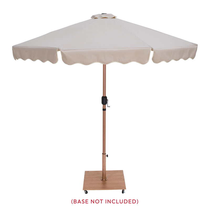 Meridian Amalfi Beige With Cream Piping Fabric Patio Umbrellas IMAGE 9