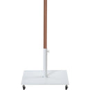 Meridian Amalfi Black Fabric With Cream Piping / Matte White Aluminum Patio Umbrella with Base Sets IMAGE 4