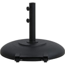 Meridian Amalfi Black Fabric With Cream Piping / Matte Black Aluminum Patio Umbrella with Base Sets IMAGE 6