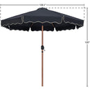 Meridian Amalfi Black With Cream Piping Fabric Patio Umbrellas IMAGE 10