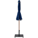 Meridian Amalfi Navy Fabric With Cream Piping / Matte Black Aluminum Patio Umbrella with Base Sets IMAGE 13