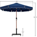 Meridian Amalfi Navy Fabric With Cream Piping / Matte Black Aluminum Patio Umbrella with Base Sets IMAGE 18