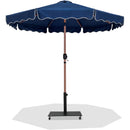 Meridian Amalfi Navy Fabric With Cream Piping / Matte Black Aluminum Patio Umbrella with Base Sets IMAGE 1